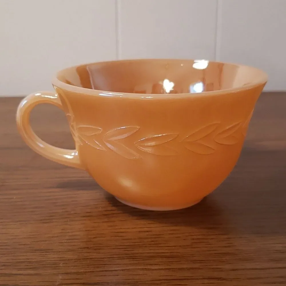 Vintage Anchor Hocking Fire King Peach Lustre Coffee Cup